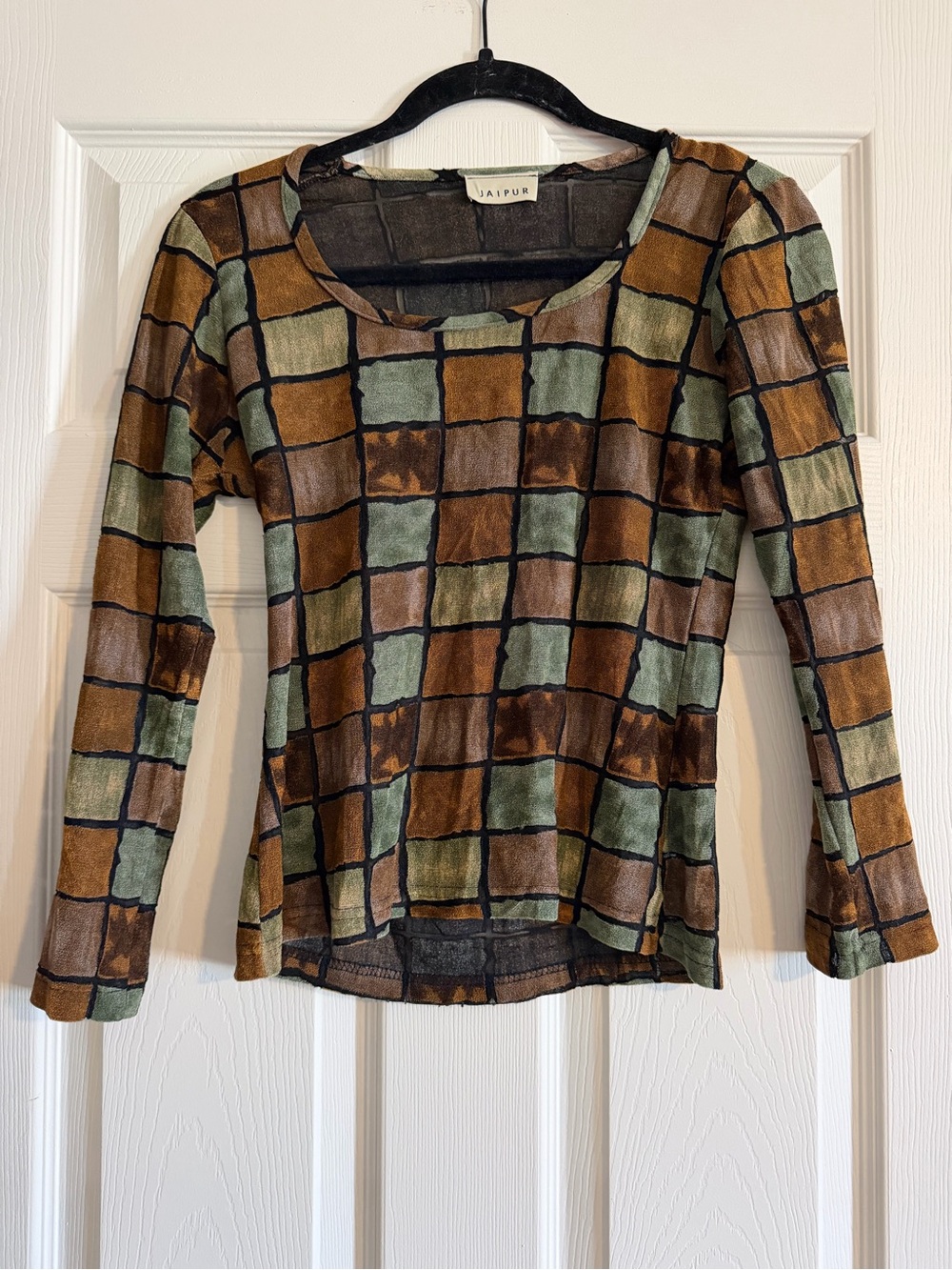 Jaipur Vintage Semi Sheer Paper Tag Top
